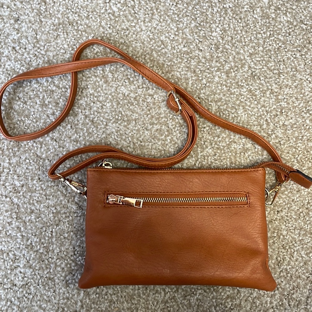 Brown leather purse